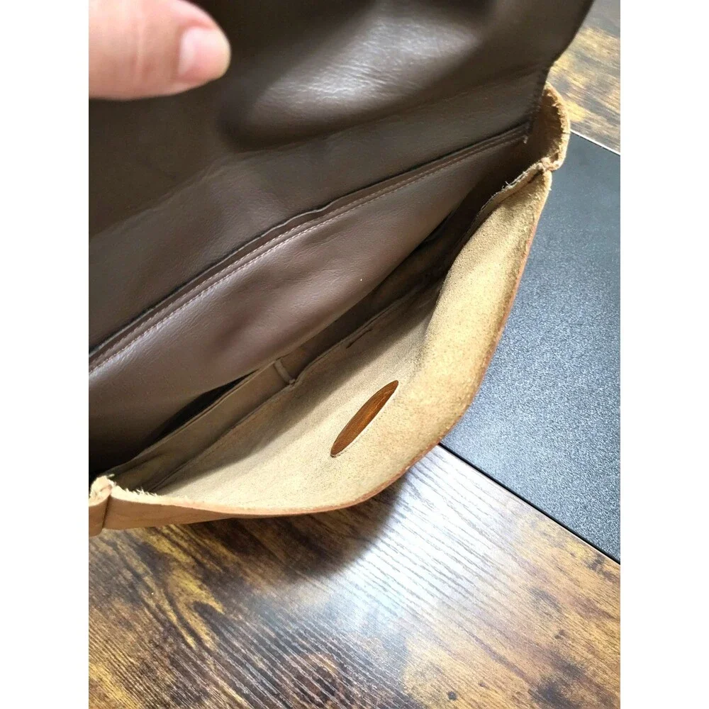Vintage 70s revival Rustic Brown Leather Saddle Bag Purse Western Boho